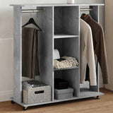 Vidaxx Kleiderschrank mit Rollen 102x38x110 cm Holzwerkstoff betongrau