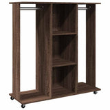 Vidaxxl-Kleiderschrank mit Rollen 102x38x110 cm, fertiges Holz, braune Eiche