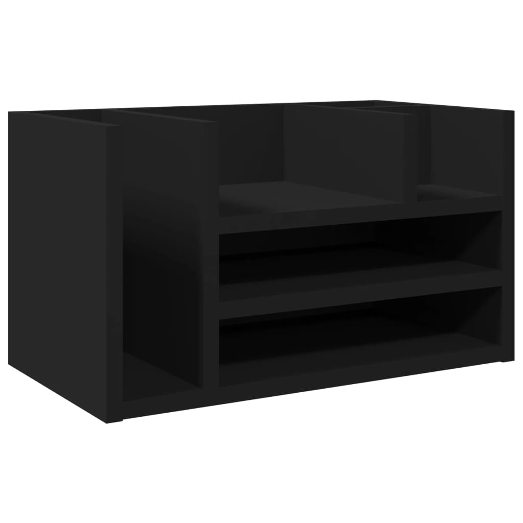 Vidaxl Bureau Organizer 44.5x24x25 cm de madera procesada negra