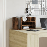 VidaXL Schreibtisch-Organizer 44,5 x 24 x 25 cm, verarbeitetes Holz, Farbe geräucherte Eiche