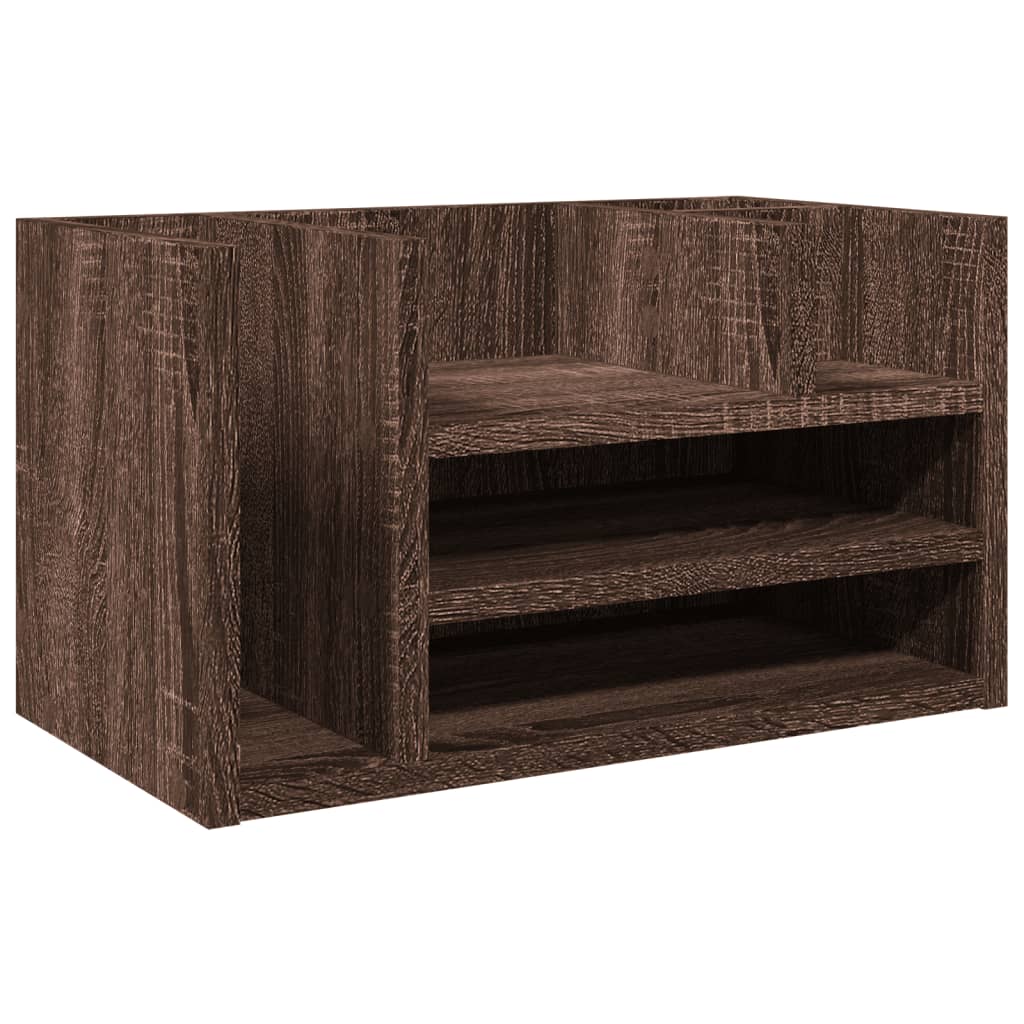 Vidaxl bureau organiser 44,5x24x25 cm bewerkt hout bruin eikenkleur