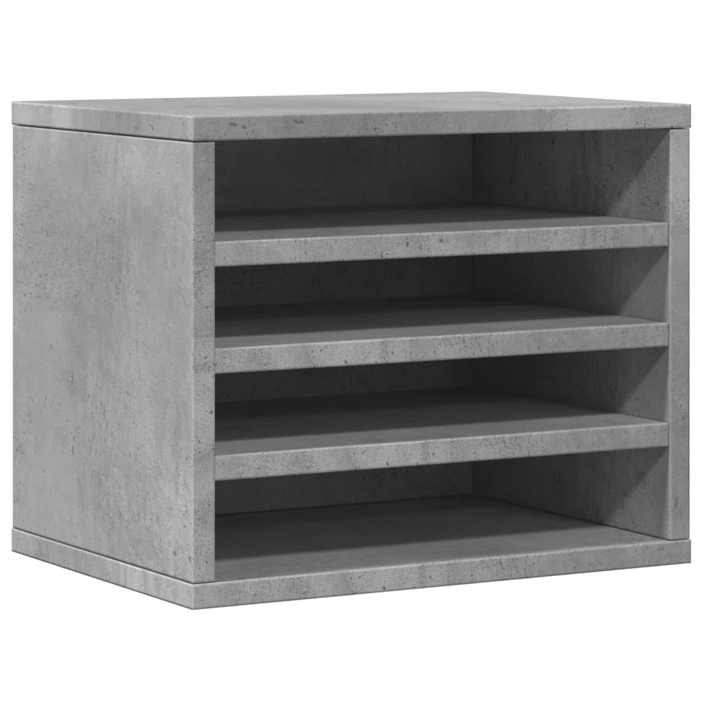 Vidaxx Schreibtisch-Organizer 36 x 26 x 29,5 cm, Holzwerkstoff, Betongrau