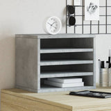 Vidaxx Schreibtisch-Organizer 36 x 26 x 29,5 cm, Holzwerkstoff, Betongrau