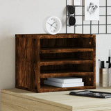 Vidaxx Schreibtisch-Organizer 36 x 26 x 29,5 cm, verarbeitetes Holz, Farbe geräucherte Eiche