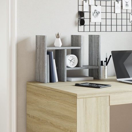 Vidaxxl Schreibtisch-Organizer, 34,5 x 15,5 x 35,5 cm, Holzwerkstoff, graues Sonoma