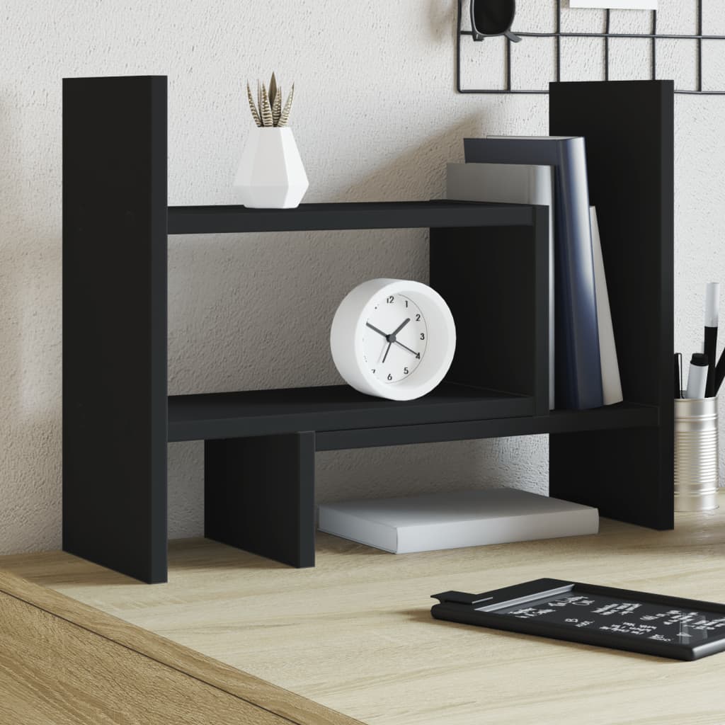 Vidaxx Schreibtisch-Organizer 38,5 x 17 x 39 cm, lackiertes Holz schwarz