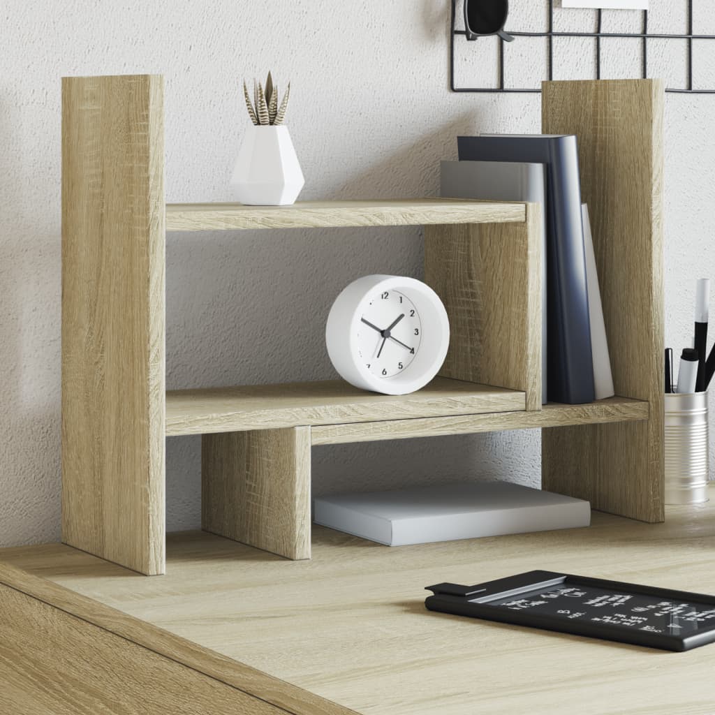 Vidaxxl Schreibtisch-Organizer 38,5 x 17 x 39 cm, Holzwerkstoff Sonoma-Eiche-farben