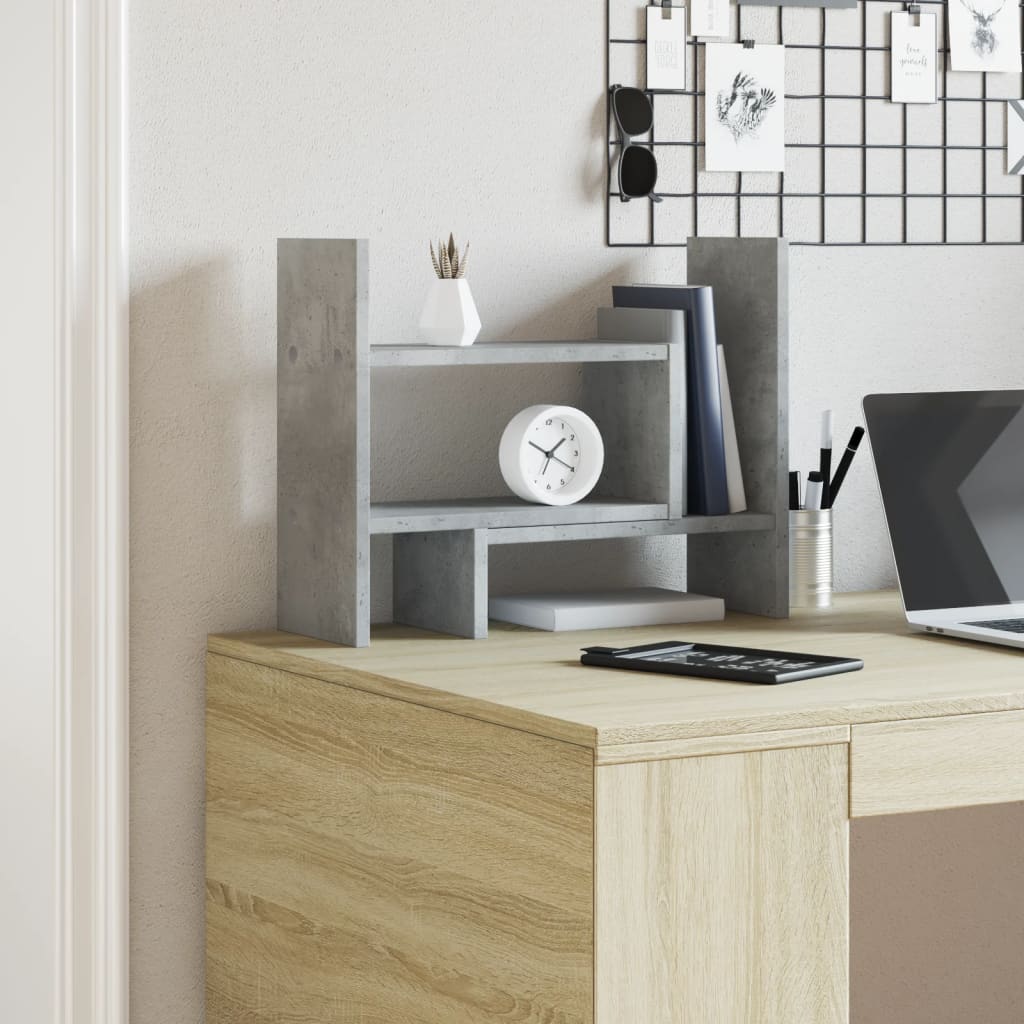 Vidaxx Schreibtisch-Organizer 38,5 x 17 x 39 cm, Holzwerkstoff, Betongrau