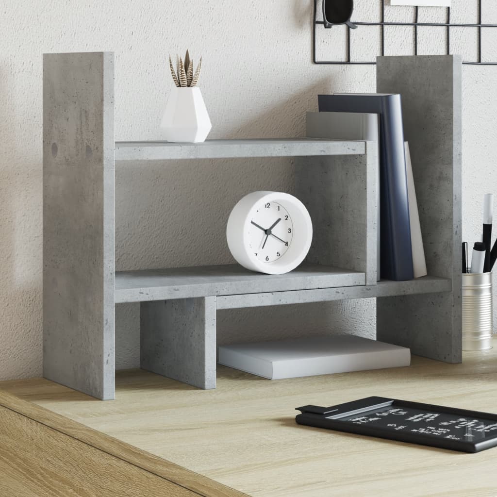 Vidaxx Schreibtisch-Organizer 38,5 x 17 x 39 cm, Holzwerkstoff, Betongrau