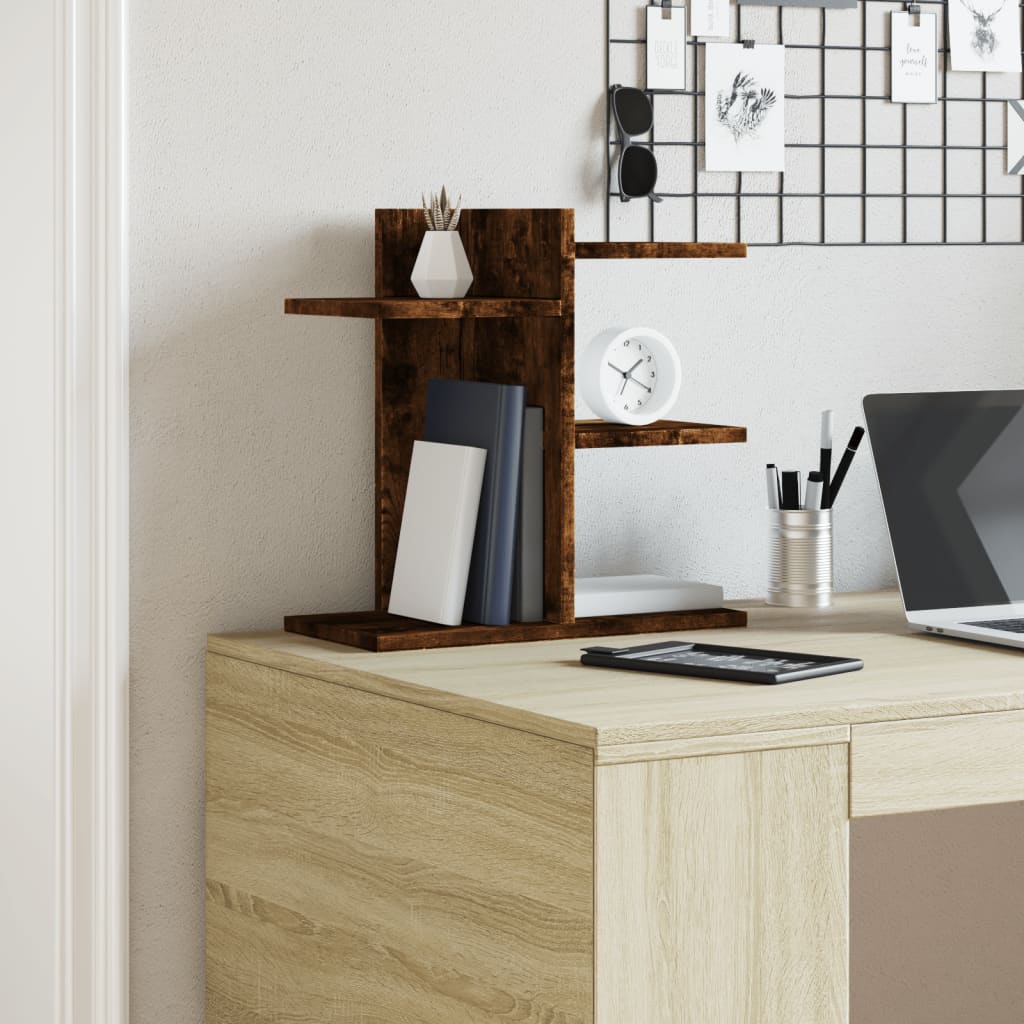 Vidaxx Schreibtisch-Organizer 42 x 21,5 x 42 cm, verarbeitetes Holz, Farbe geräucherte Eiche