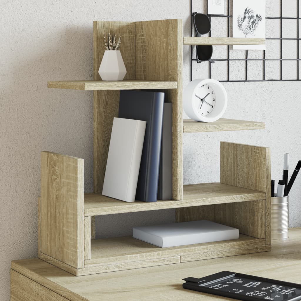 Vidaxxl Schreibtisch-Organizer 49 x 20 x 52,5 cm, Holzwerkstoff Sonoma-Eiche-farben