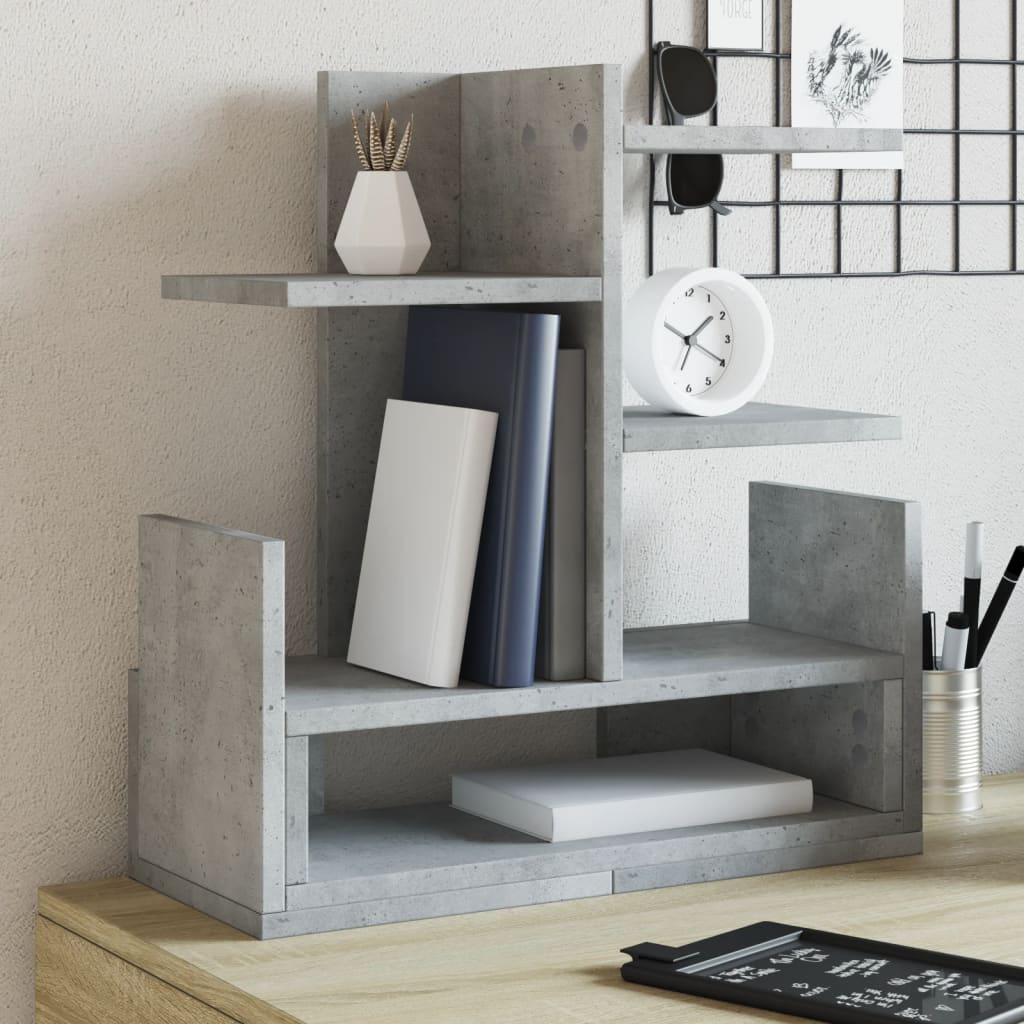 Vidaxx Schreibtisch-Organizer 49 x 20 x 52,5 cm, Holzwerkstoff, Betongrau