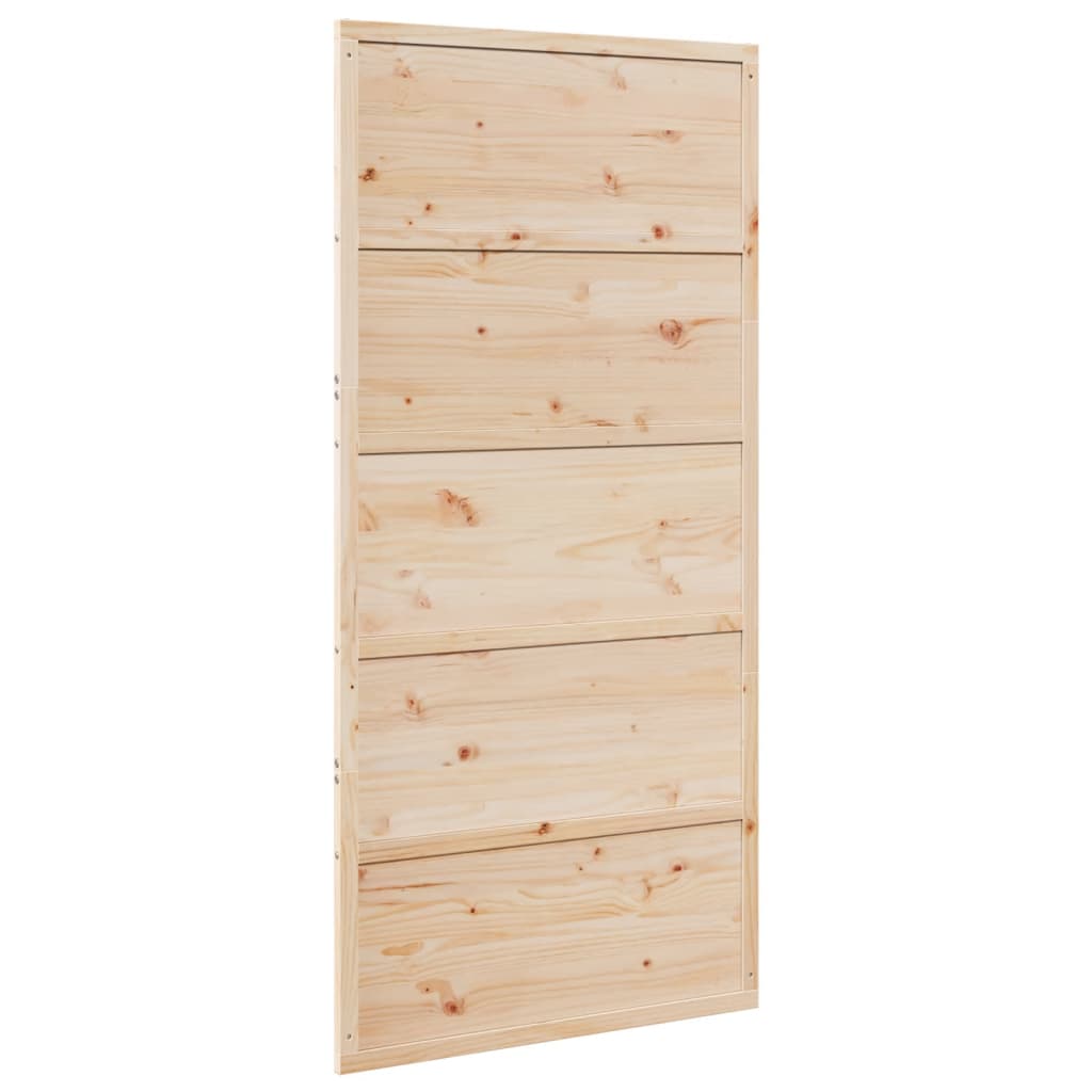 Vidaxx Schiebetür 100x208 cm massives Kiefernholz