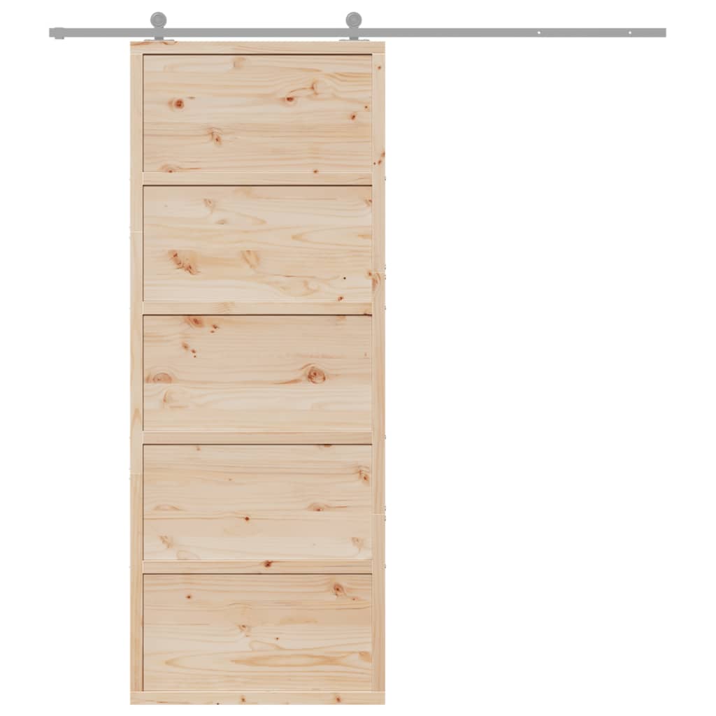 Vidaxx Schiebetür 80x208 cm massives Kiefernholz