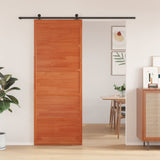 Vidaxx Schiebetür 80x208 cm massives Kiefernholz, waschbraun