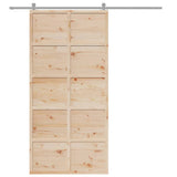 Vidaxx Schiebetür 100x208 cm massives Kiefernholz