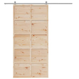 Porta scorrevole Vidaxl 100x208 cm Solid Pine