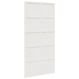 Vidaxx Schiebetür 100x208 cm Kiefer massiv weiß