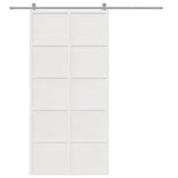 Vidaxx Schiebetür 100x208 cm Kiefer massiv weiß