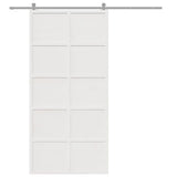 Vidaxl Porte coulissante 100x208 cm Pine solide blanc