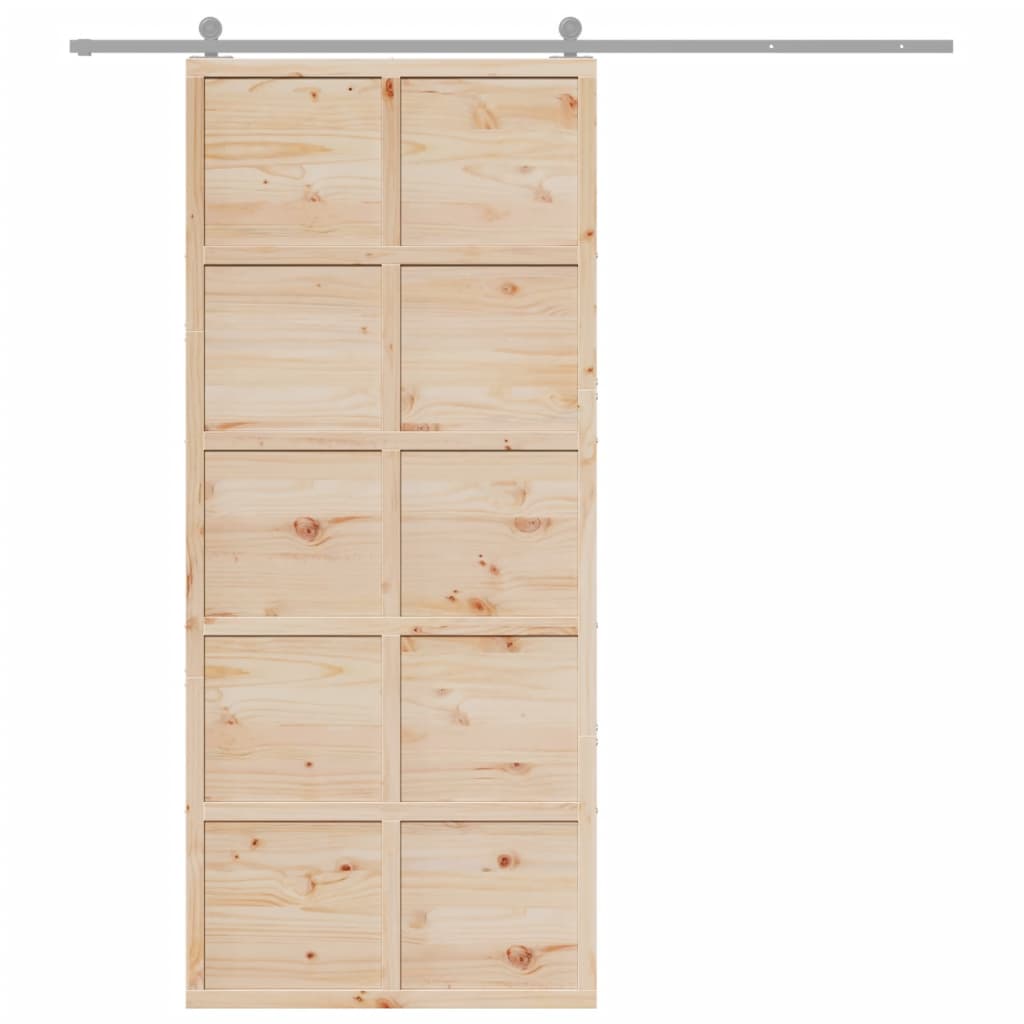 Vidaxx Schiebetür 90x208 cm massives Kiefernholz