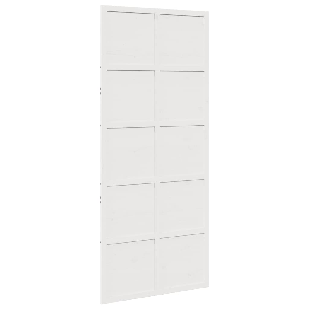 Vidaxl Porte coulissante 90x208 cm en pin massif blanc