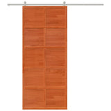 Vidaxx Schiebetür 90x208 cm massives Kiefernholz, waschbraun