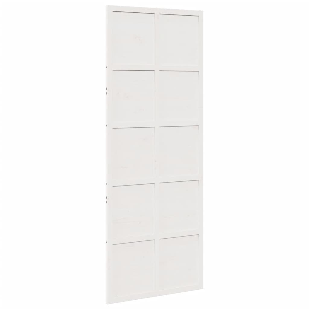 Vidaxx Schiebetür 80x208 cm Kiefer massiv weiß