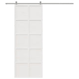 Porta scorrevole Vidaxl 80x208 cm Pino solido bianco