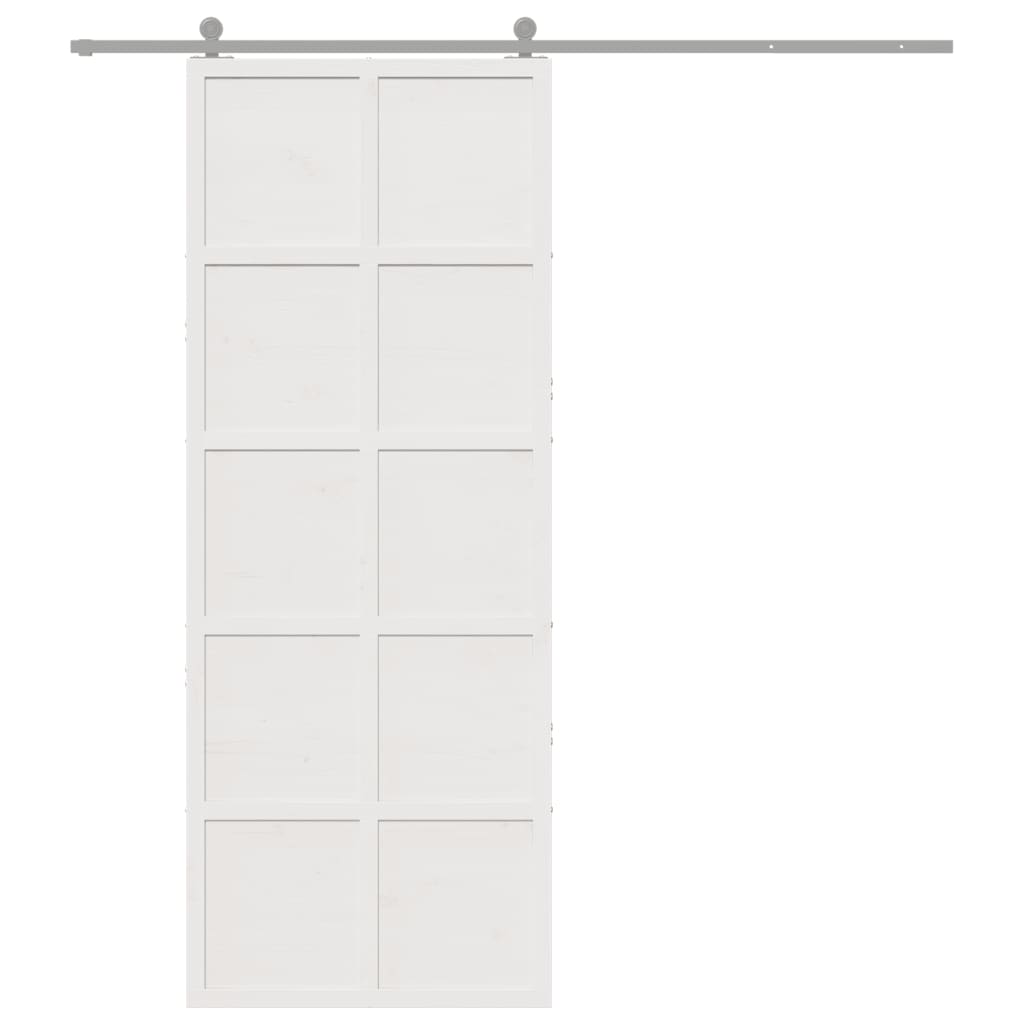 Vidaxx Schiebetür 80x208 cm Kiefer massiv weiß