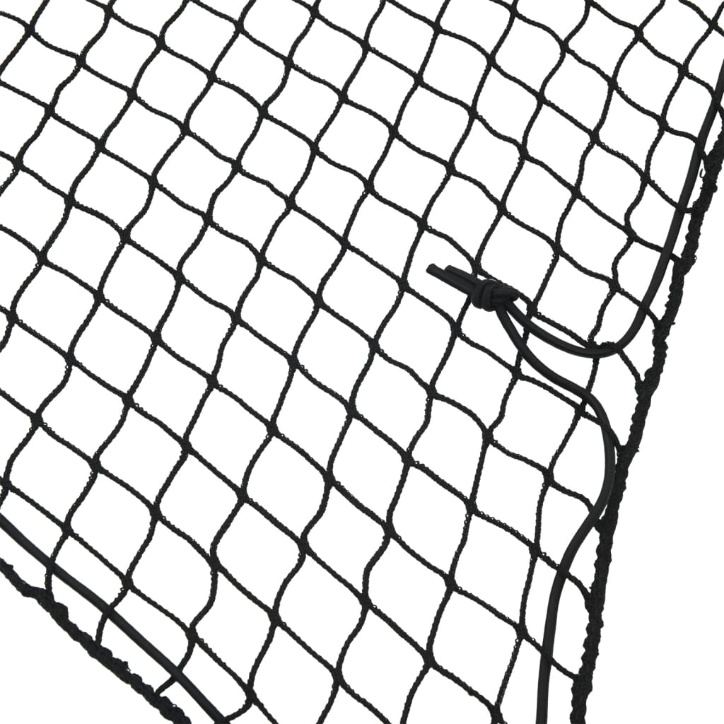 Vidaxx Anhängernetz elastisches Seil 2,2x1,5 m Polypropylen schwarz