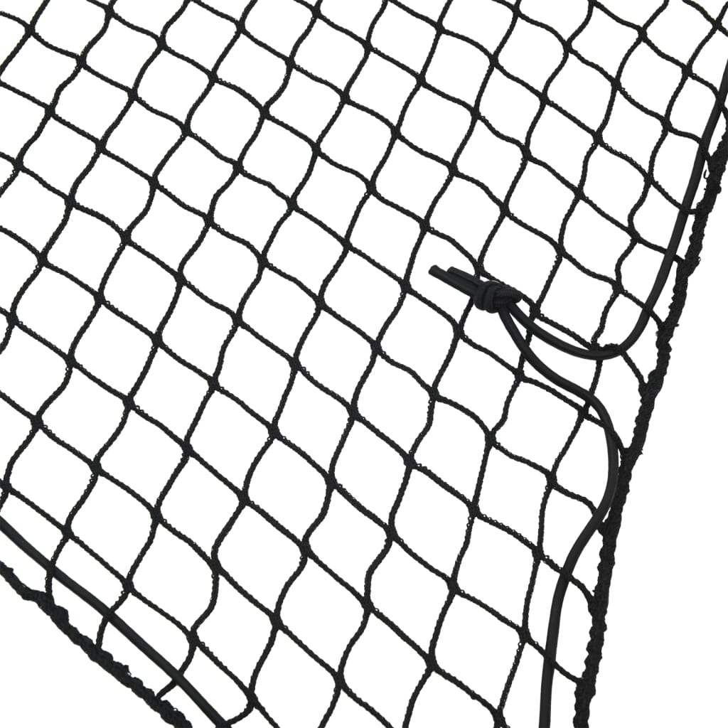 Vidaxx Anhängernetz elastisches Seil 2,7x1,5 m Polypropylen schwarz