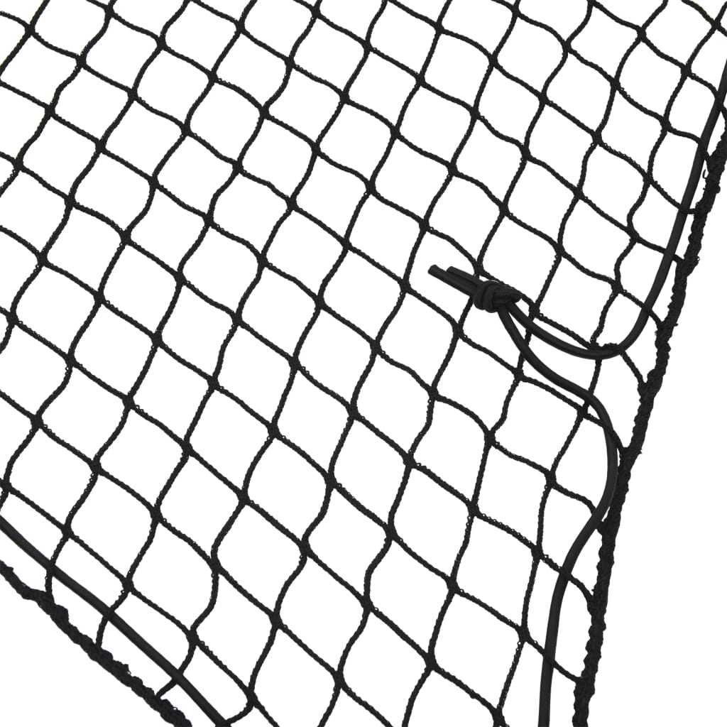 Vidaxx Anhängernetz elastisches Seil 3x2 m Polypropylen schwarz
