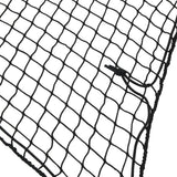 Vidaxx Anhängernetz elastisches Seil 6x3,5 m Polypropylen schwarz