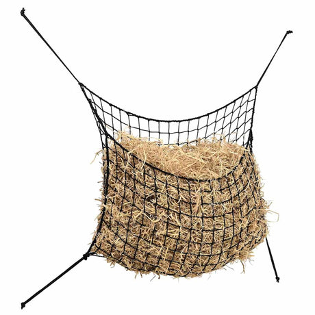 Vidaxx Heunetze 2 Stk. 200x120 cm rechteckig Polypropylen schwarz