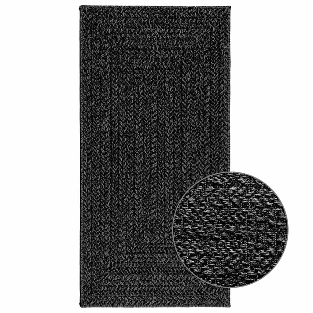 Vidaxl Rug Zizur à l'intérieur et à l'extérieur 60x110 cm Jute Look Anthracite