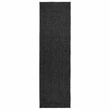 VidaXL Teppich Zizur drinnen und draußen 80x250 cm Juteoptik Anthrazit