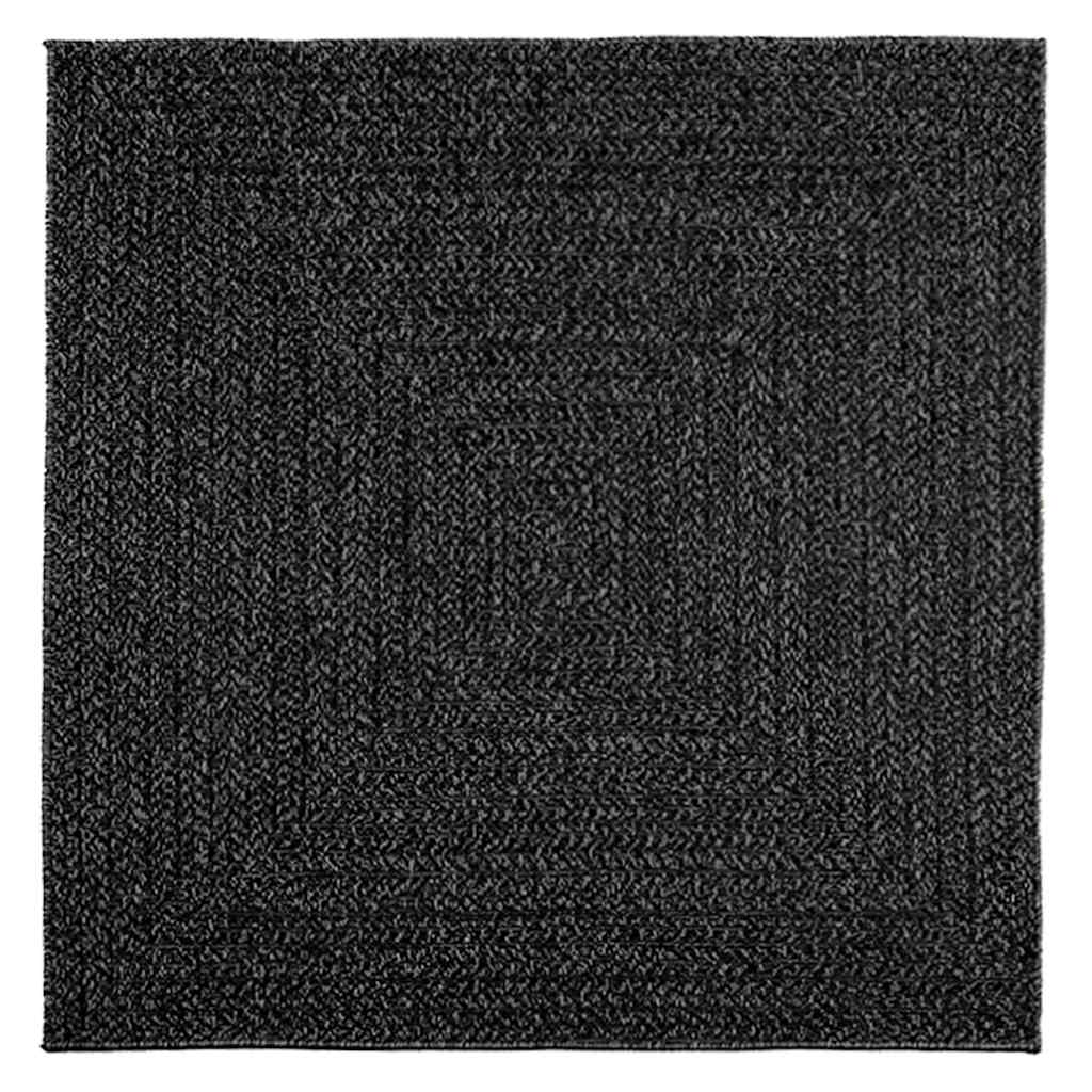 Vidaxl Rug Zizur dentro y fuera de 120x120 cm de yute mirada antracita