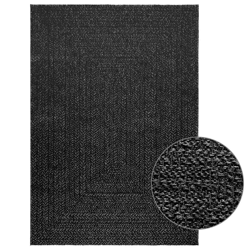 Vidaxl rug Zizur inside and outside 120x170cm jute look anthracite