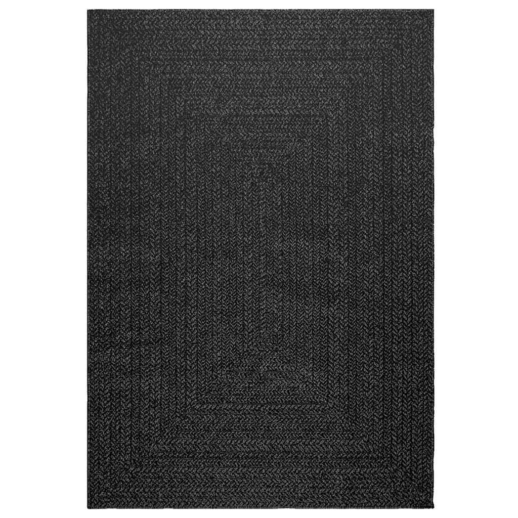 Vidaxl Rug Zizur inde og uden for 140x200cm jute look antracit