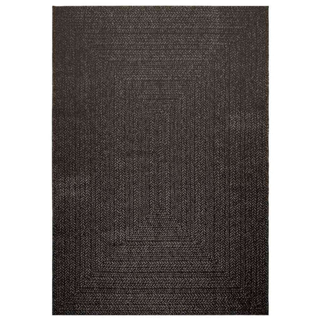 VidaXL Teppich Zizur Indoor und Outdoor 160x230cm Juteoptik Anthrazit