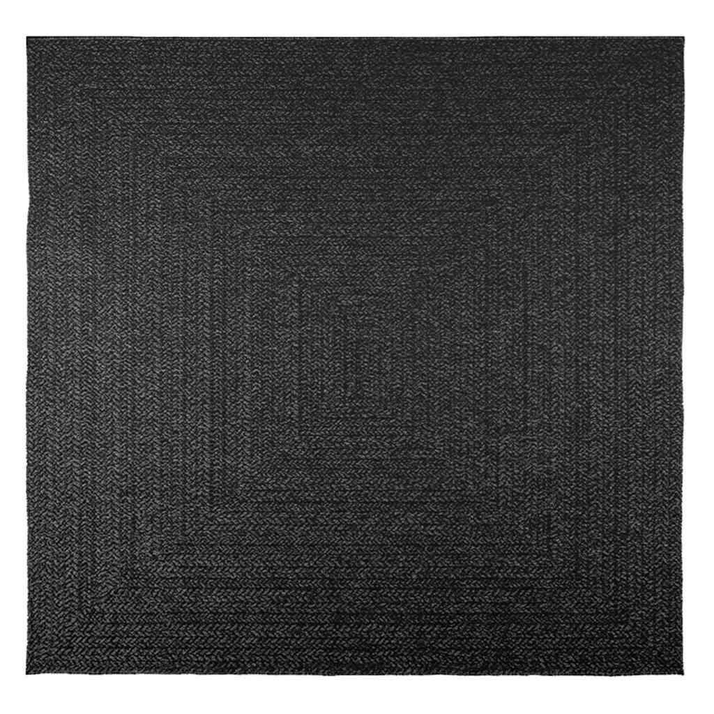 Vidaxl vloerkleed zizur binnen en buiten 200x200cm jute look antraciet