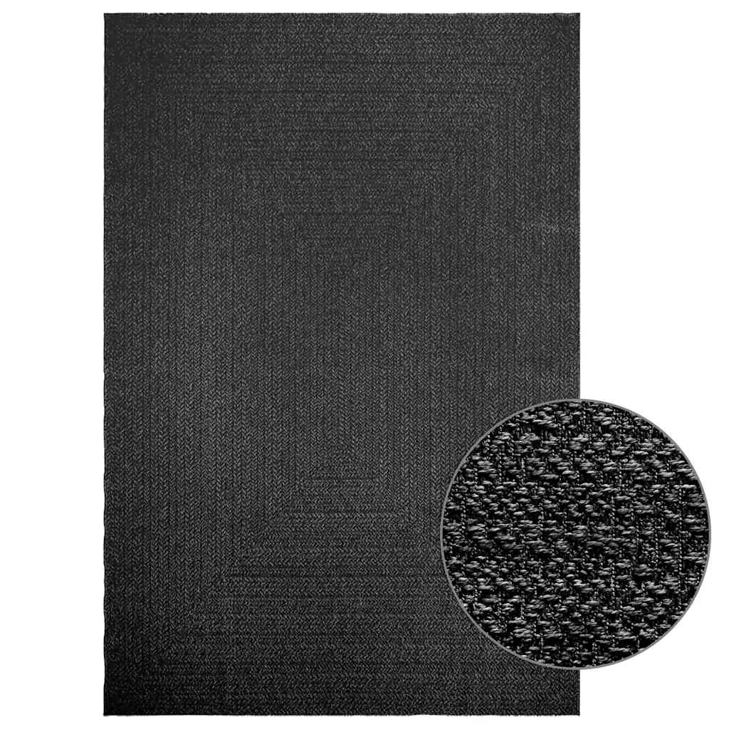 Vidaxl rug Zizur inside and outside 200x290cm jute look anthracite