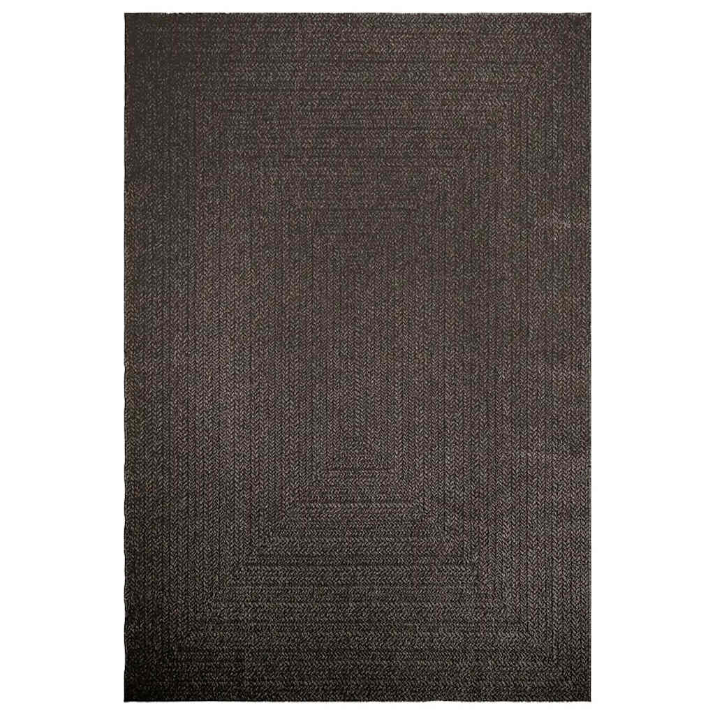 VidaXL Teppich Zizur Indoor und Outdoor 200x290cm Juteoptik Anthrazit
