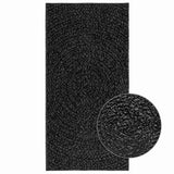 VidaXL Teppich Zizur drinnen und draußen 60x110 cm Juteoptik Anthrazit