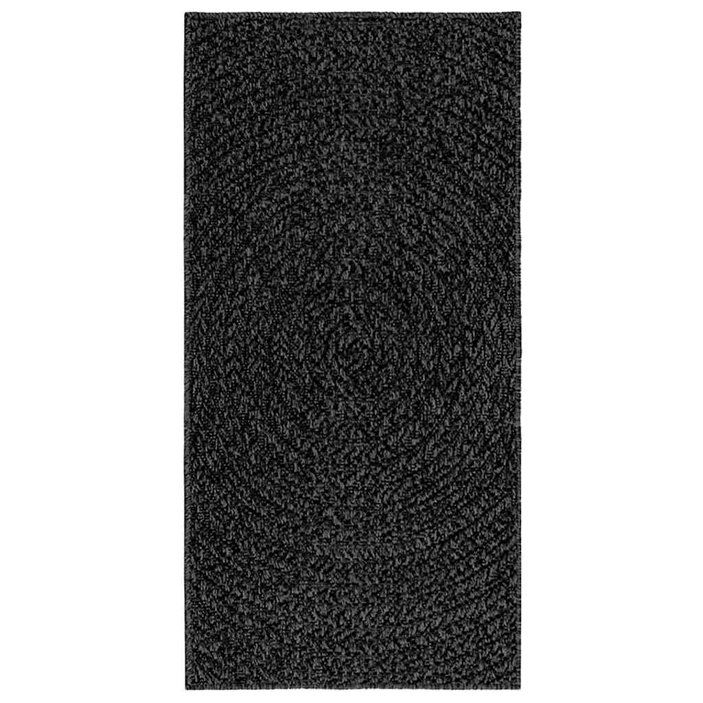 VidaXL Teppich Zizur drinnen und draußen 60x110 cm Juteoptik Anthrazit