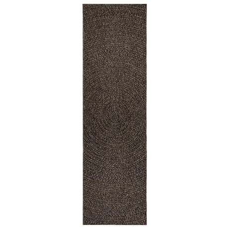 VidaXL Teppich Zizur drinnen und draußen 80x250 cm Juteoptik Anthrazit