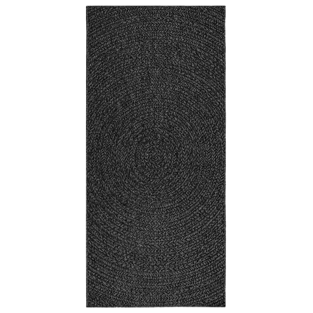 Vidaxl Rug Zizur inde og uden for 100x200cm jute look anthracite