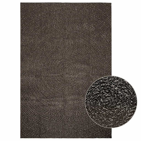 VidaXL Teppich Zizur Indoor und Outdoor 140x200cm Juteoptik Anthrazit