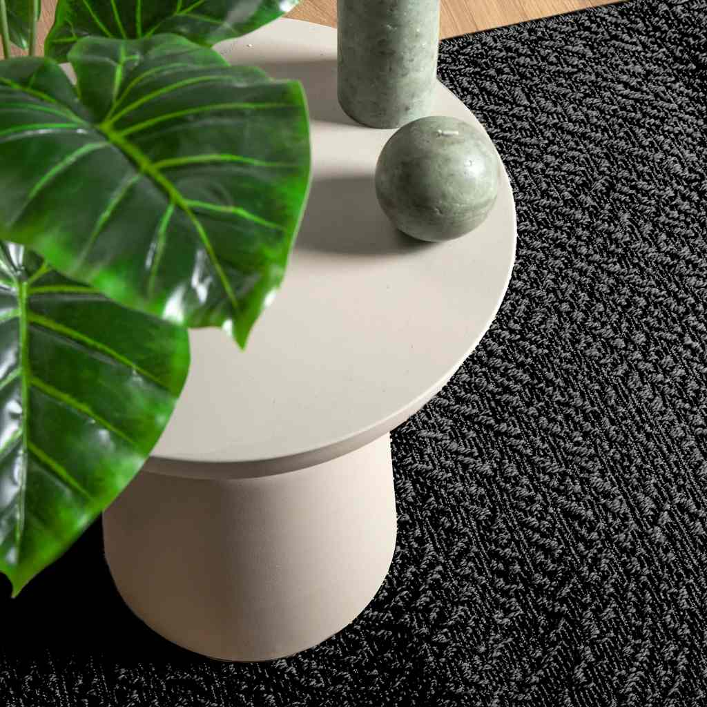 VidaXL Teppich Zizur Indoor und Outdoor 200x200cm Juteoptik Anthrazit